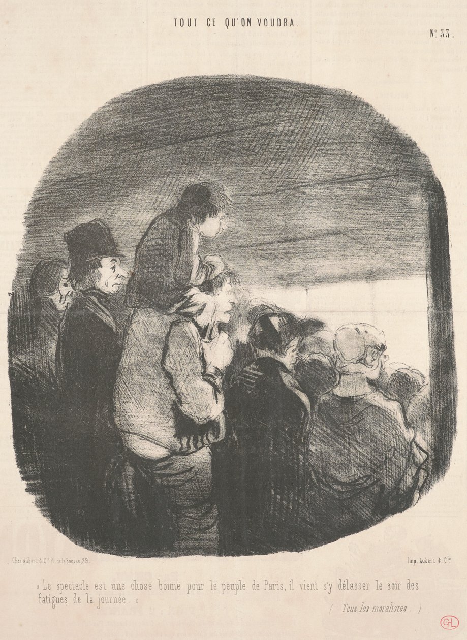 Gösteri, Paris halkı için iyi bir şeydir... by Honoré Daumier