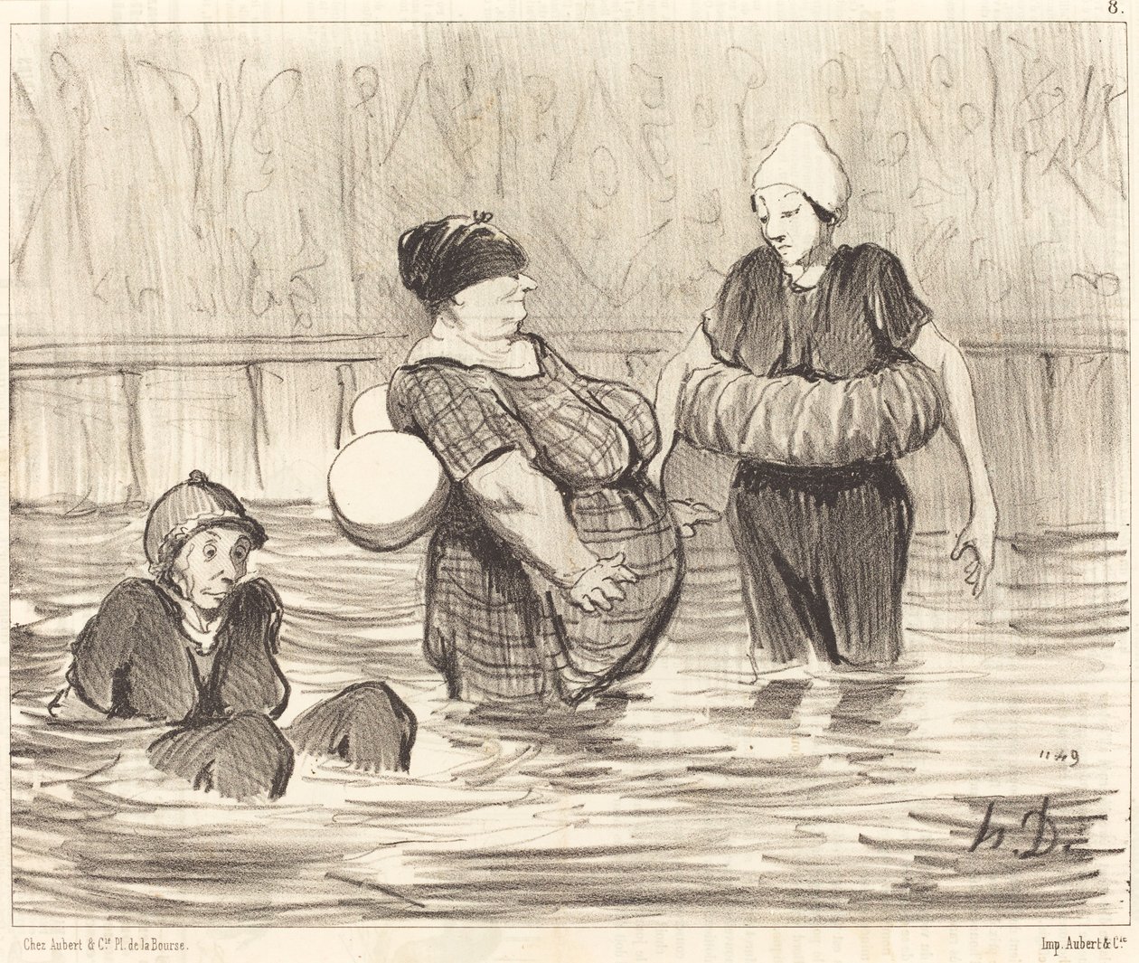 Tedbirli Yıkananlar by Honoré Daumier