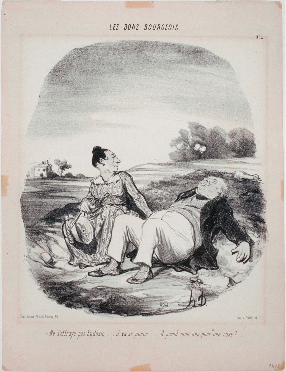 Les Bons Bourgeois- Onu korkutma Eudoxie by Honoré Daumier