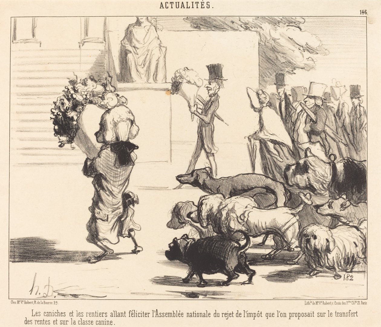 Kanişler ve emekliler Meclisi tebrik edecek... by Honoré Daumier