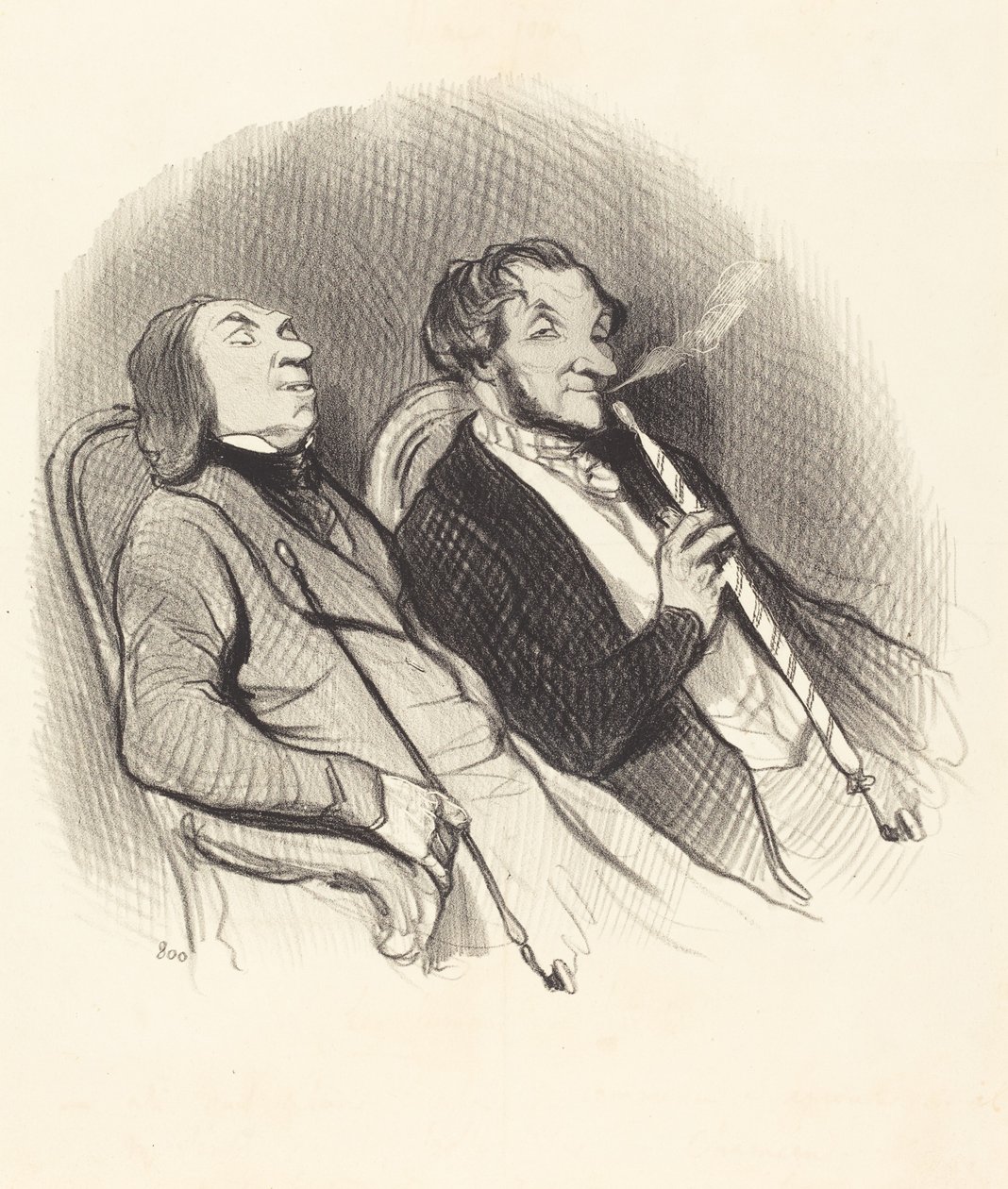 Hadchid Sigara İçenler by Honoré Daumier