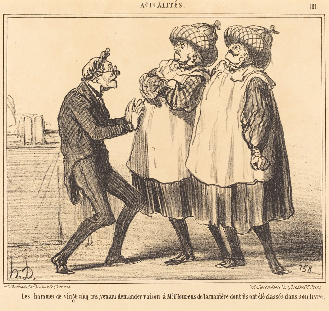 Yirmi beş yaşındaki erkekler... by Honoré Daumier