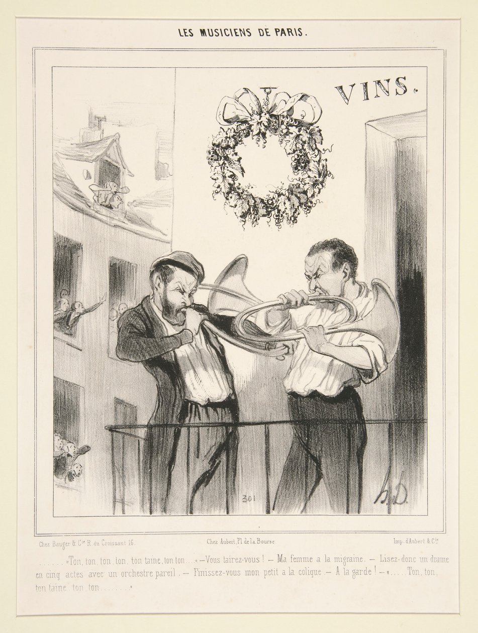 Paris Müzisyenleri: Ton, ton, ton by Honoré Daumier