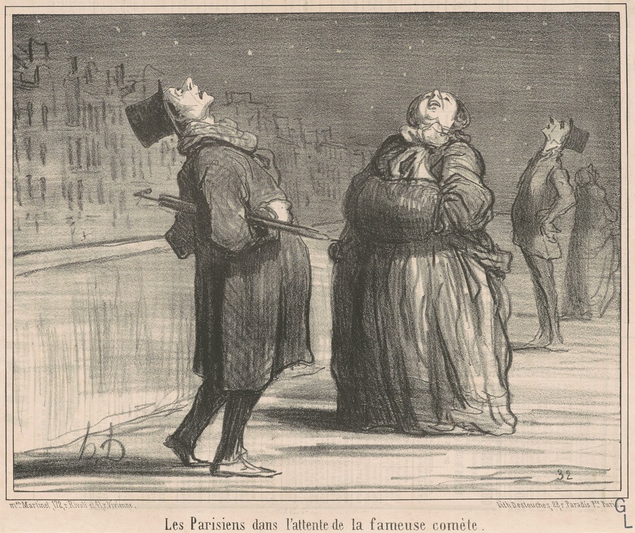 bekleyen Parisliler... by Honoré Daumier