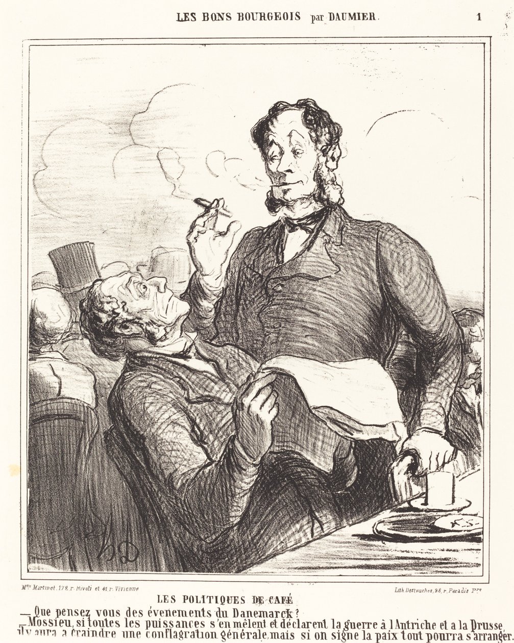 Kahve Politikaları by Honoré Daumier