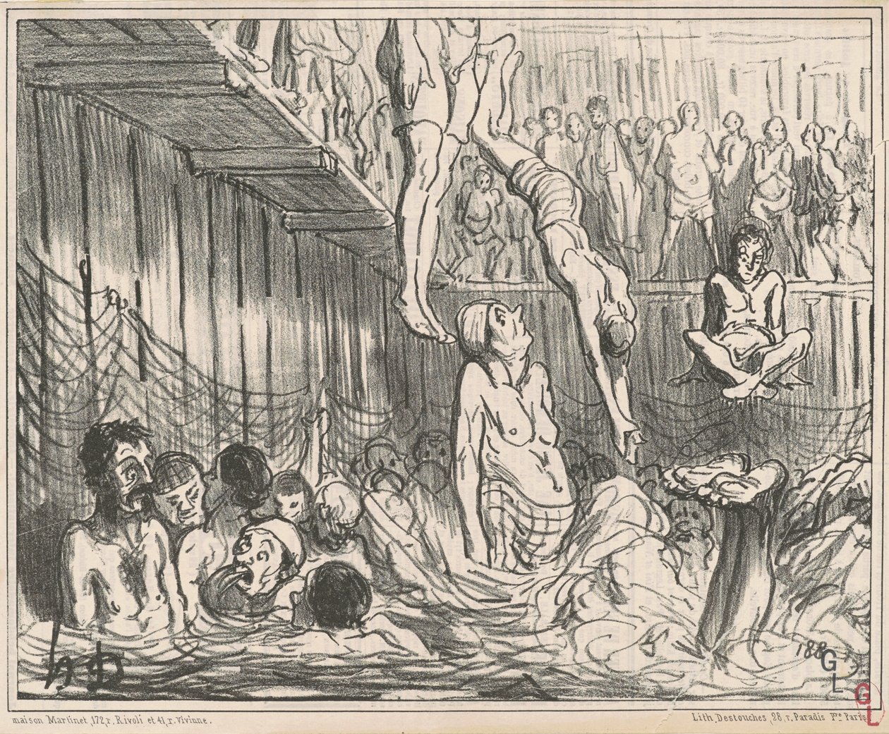 Dört kuruşluk banyolar by Honoré Daumier