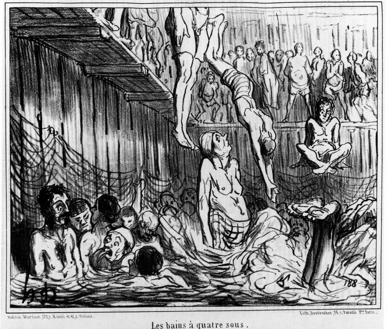 Les bains à foursous: Yüzme ve Honore Daumier