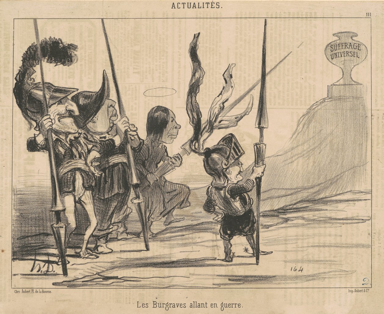 Savaşa giden burjuvalar by Honoré Daumier
