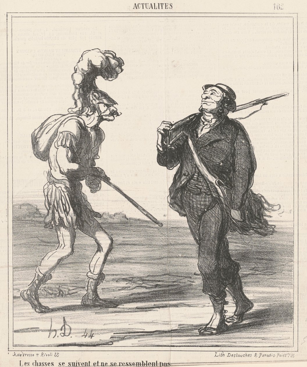 Avlar... Birbirinize benzemeyin by Honoré Daumier