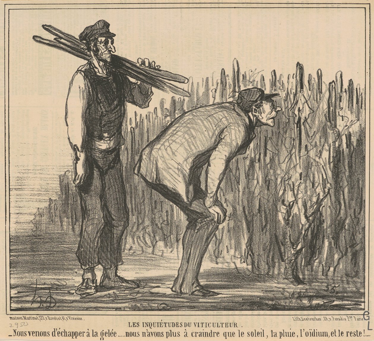 Şarap üreticisinin endişeleri by Honoré Daumier