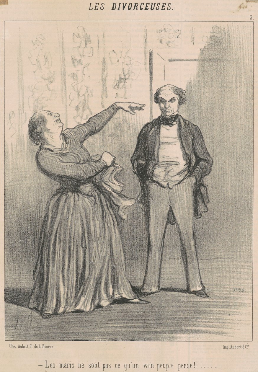 Kocalar boş insanların düşündüğü gibi değildir! by Honoré Daumier