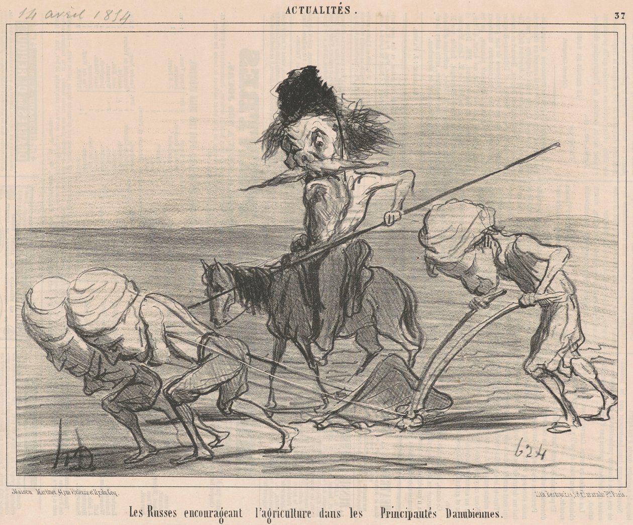 Ruslar tarımı teşvik ediyor by Honoré Daumier