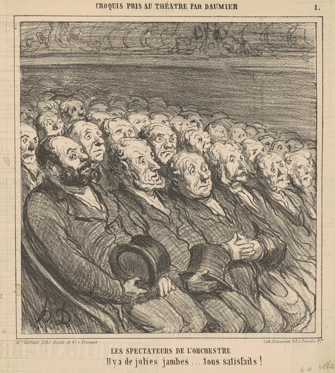 Orkestra seyircileri by Honoré Daumier