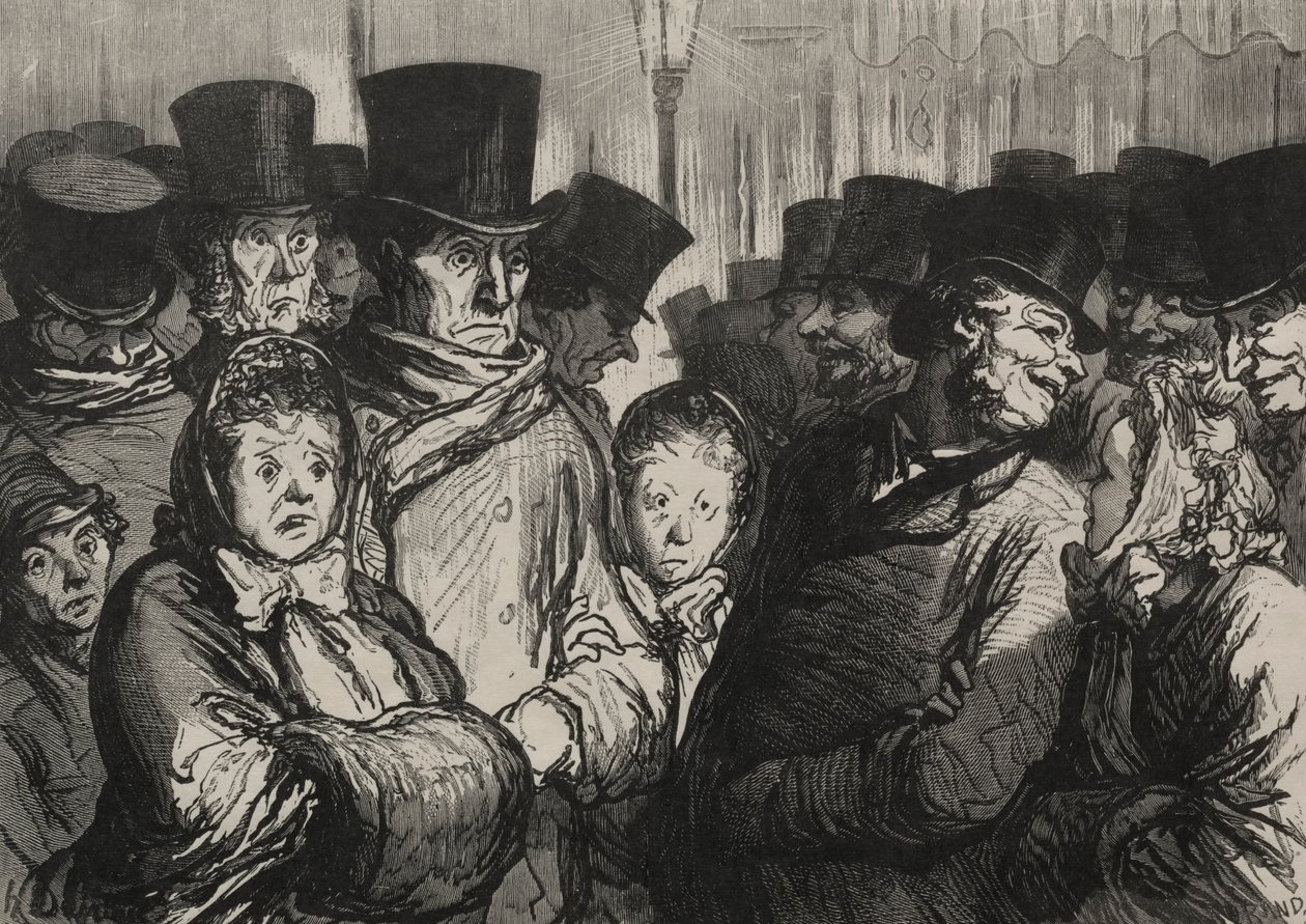 Tiyatrolar: dramadan çıkmak ve ip cambazlarından çıkmak. by Honoré Daumier