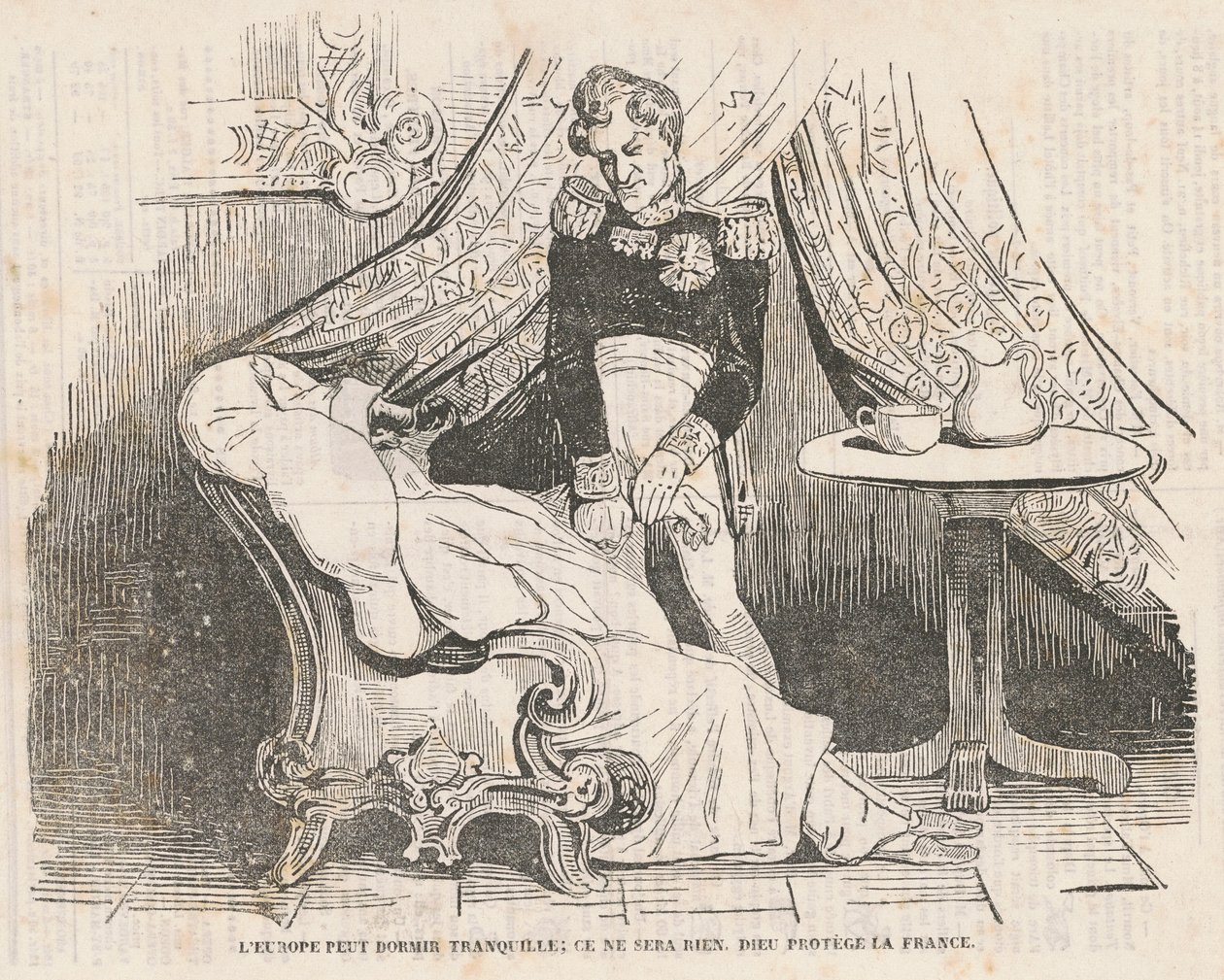 Avrupa rahat olabilir... by Honoré Daumier