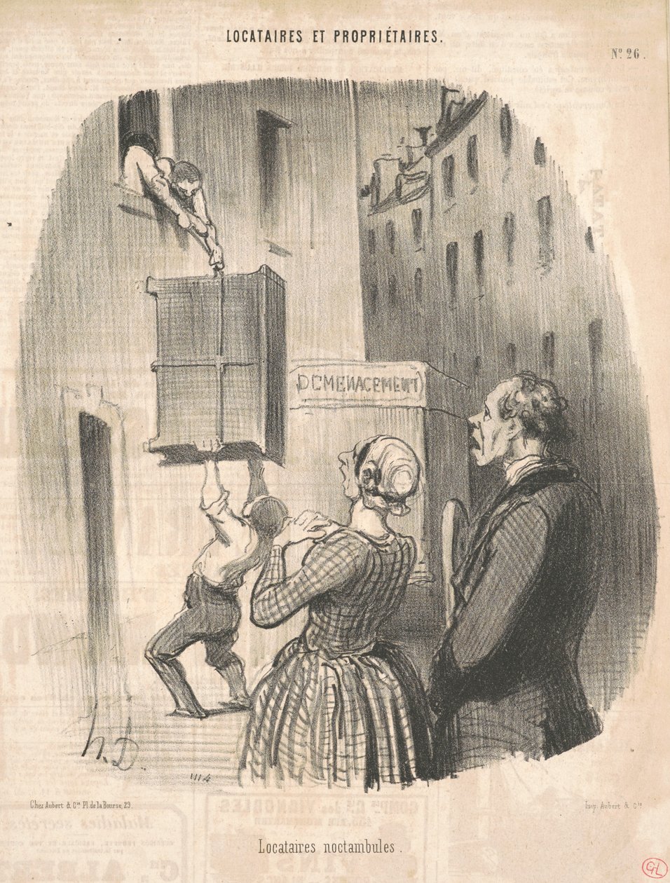 gece kuşu kiracıları by Honoré Daumier