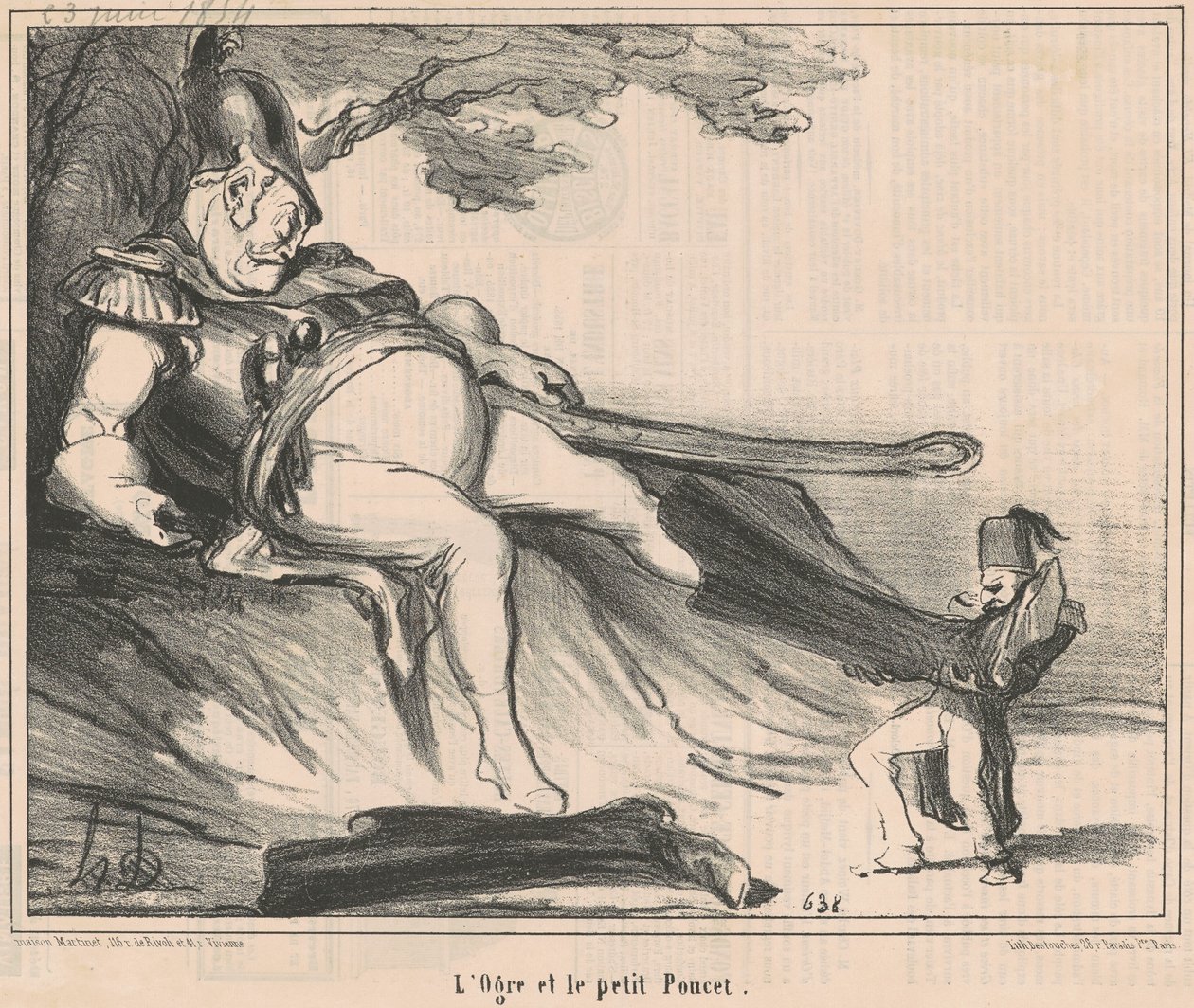 Ogre ve küçük başparmak by Honoré Daumier