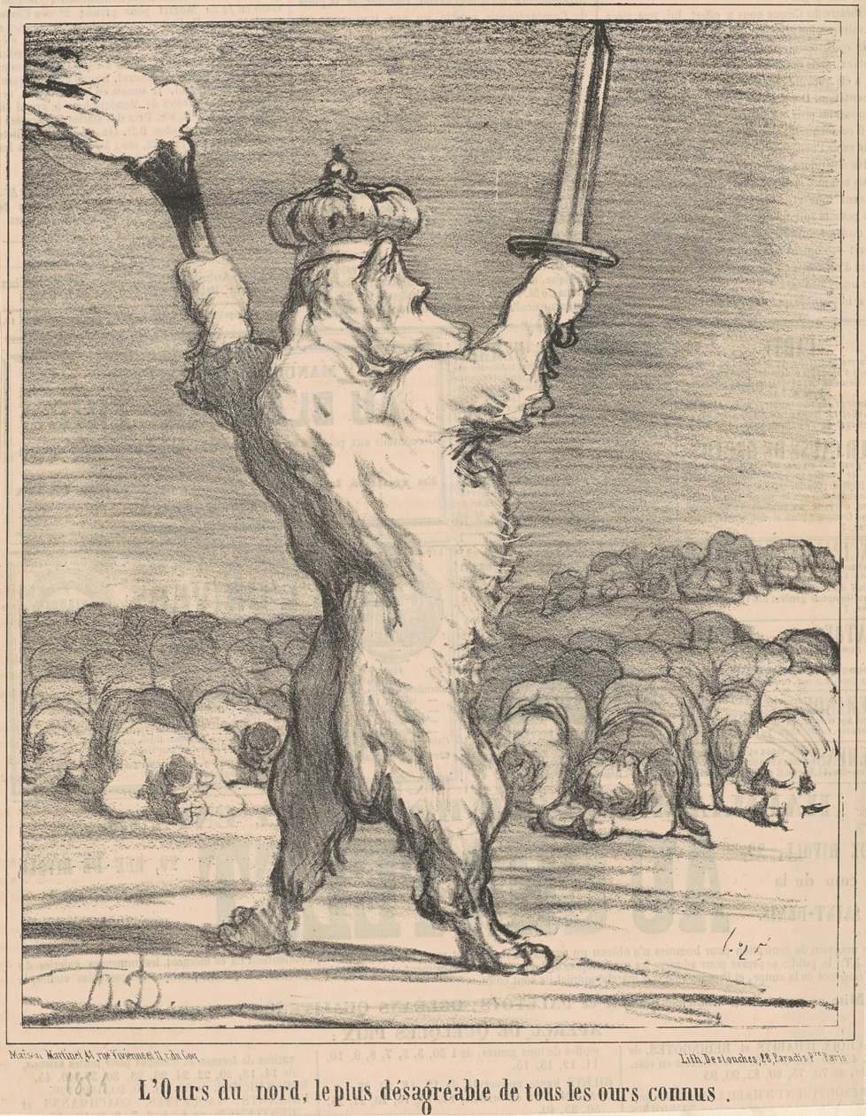 Kuzey ayısı, bilinen tüm ayıların en kötüsü by Honoré Daumier