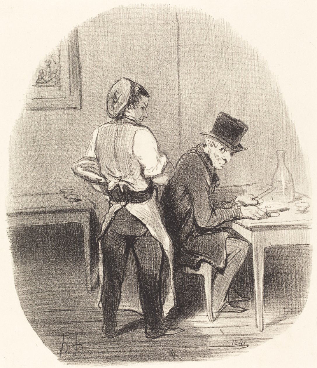 Ama efendim, sizi temin ederim ki bu... dana eti!... by Honoré Daumier