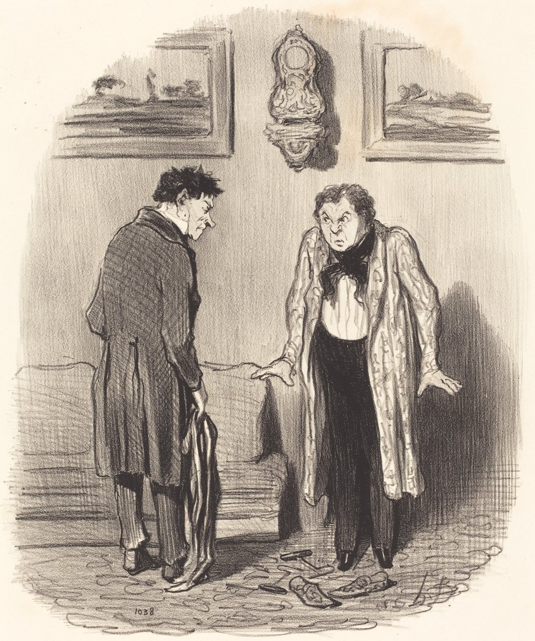 Ama sana ayaklarımı hareket ettiremediğimi söylediğimde... by Honoré Daumier