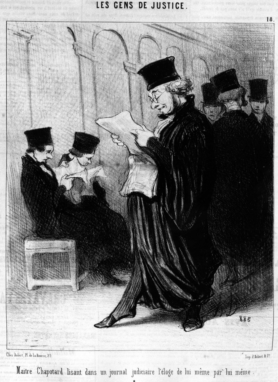 Maitre Chapotter bir adli dergide, Honore Daumier
