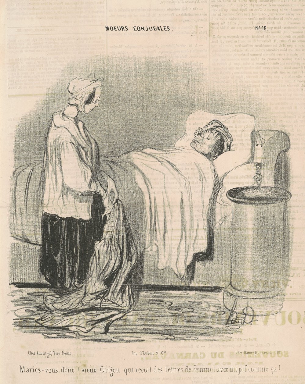 Öyleyse evlen! eski grigou... by Honoré Daumier