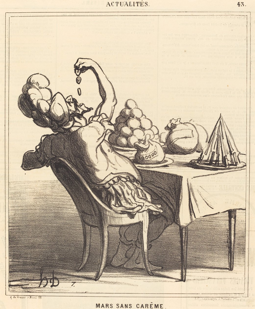 Lent olmadan Mart by Honoré Daumier