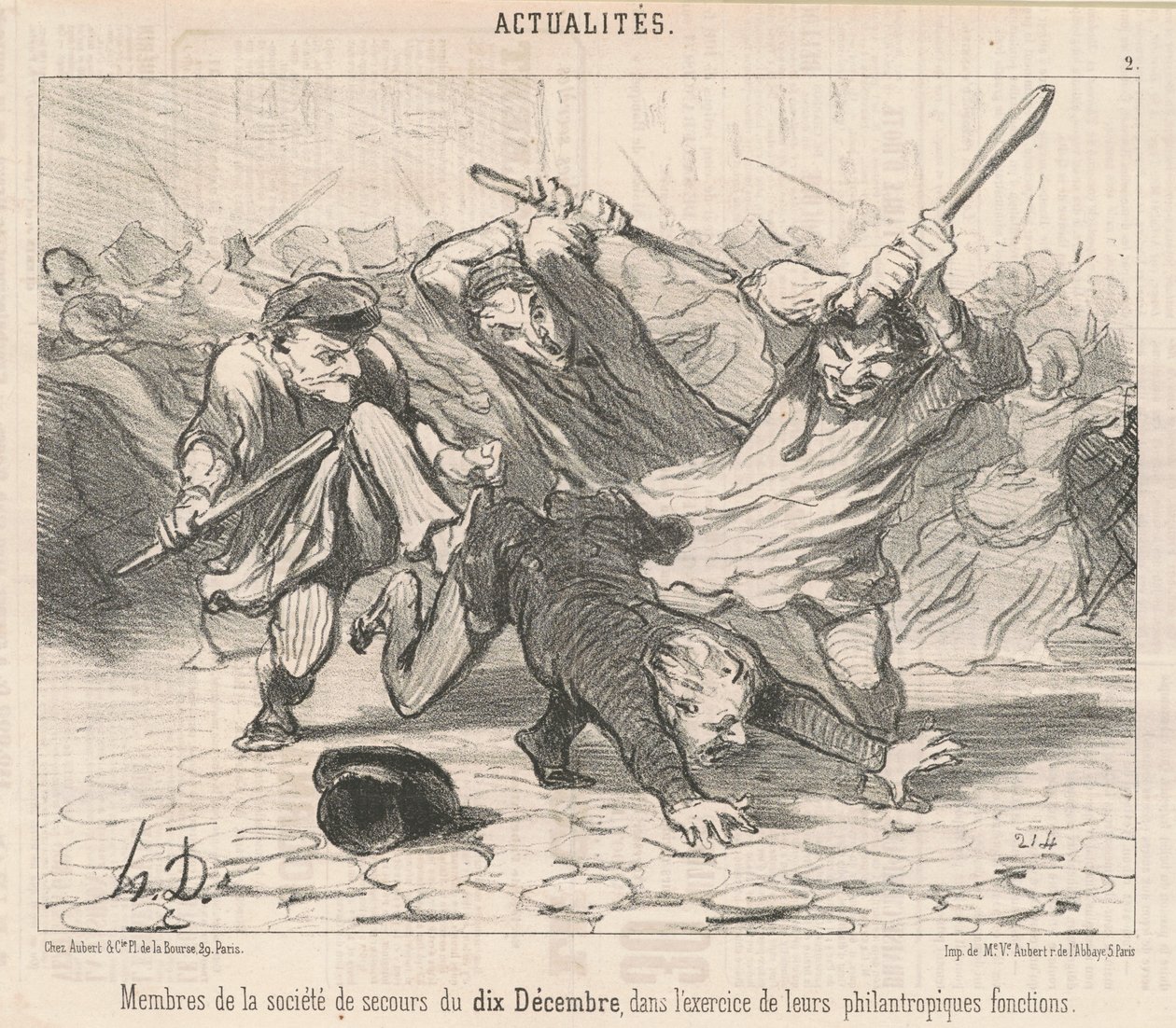 10 Aralık Yardımlaşma Derneği üyeleri... by Honoré Daumier