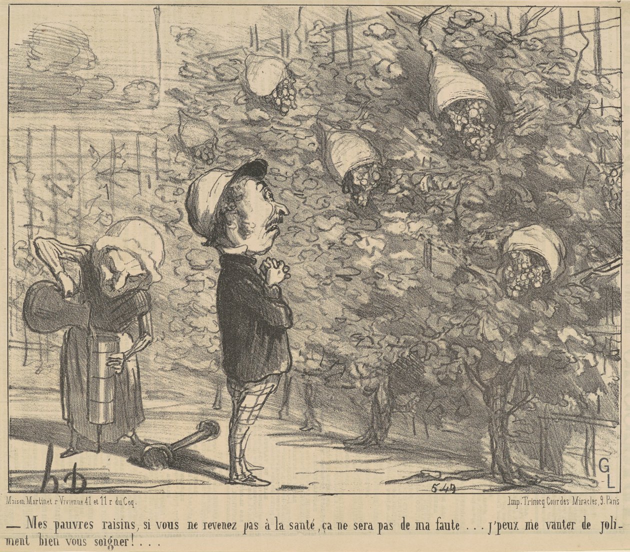 Zavallı nedenlerim, atlamaya geri dönmezsen... by Honoré Daumier