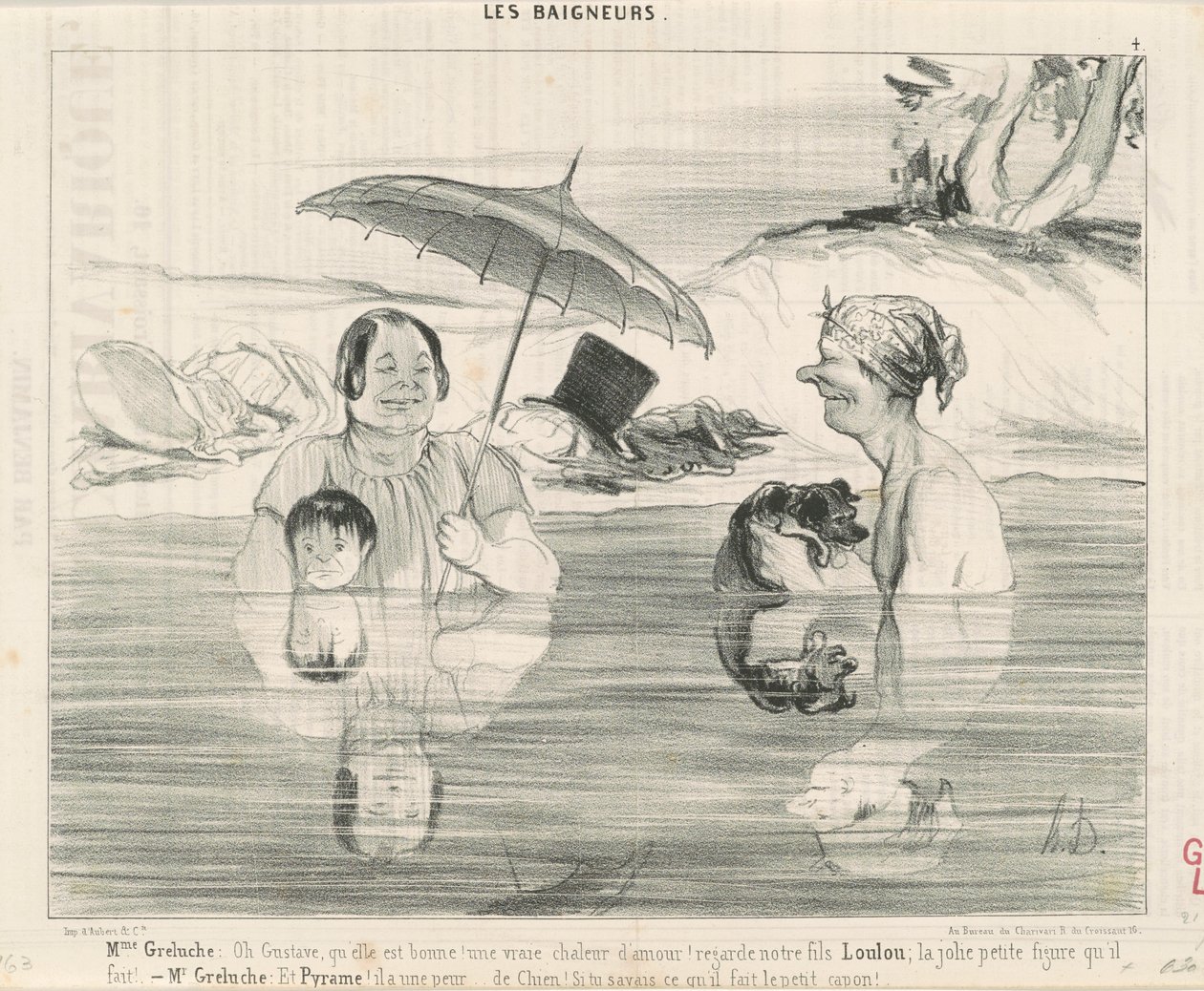 Bayan Greluche: Ah Gustave, ne güzel! by Honoré Daumier