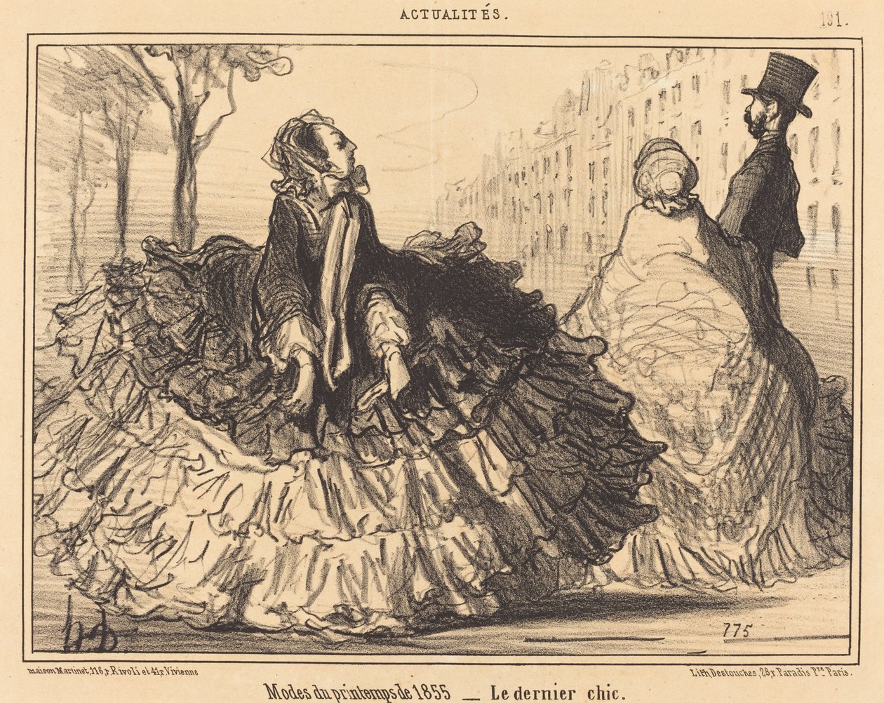 1855 Bahar Modası by Honoré Daumier