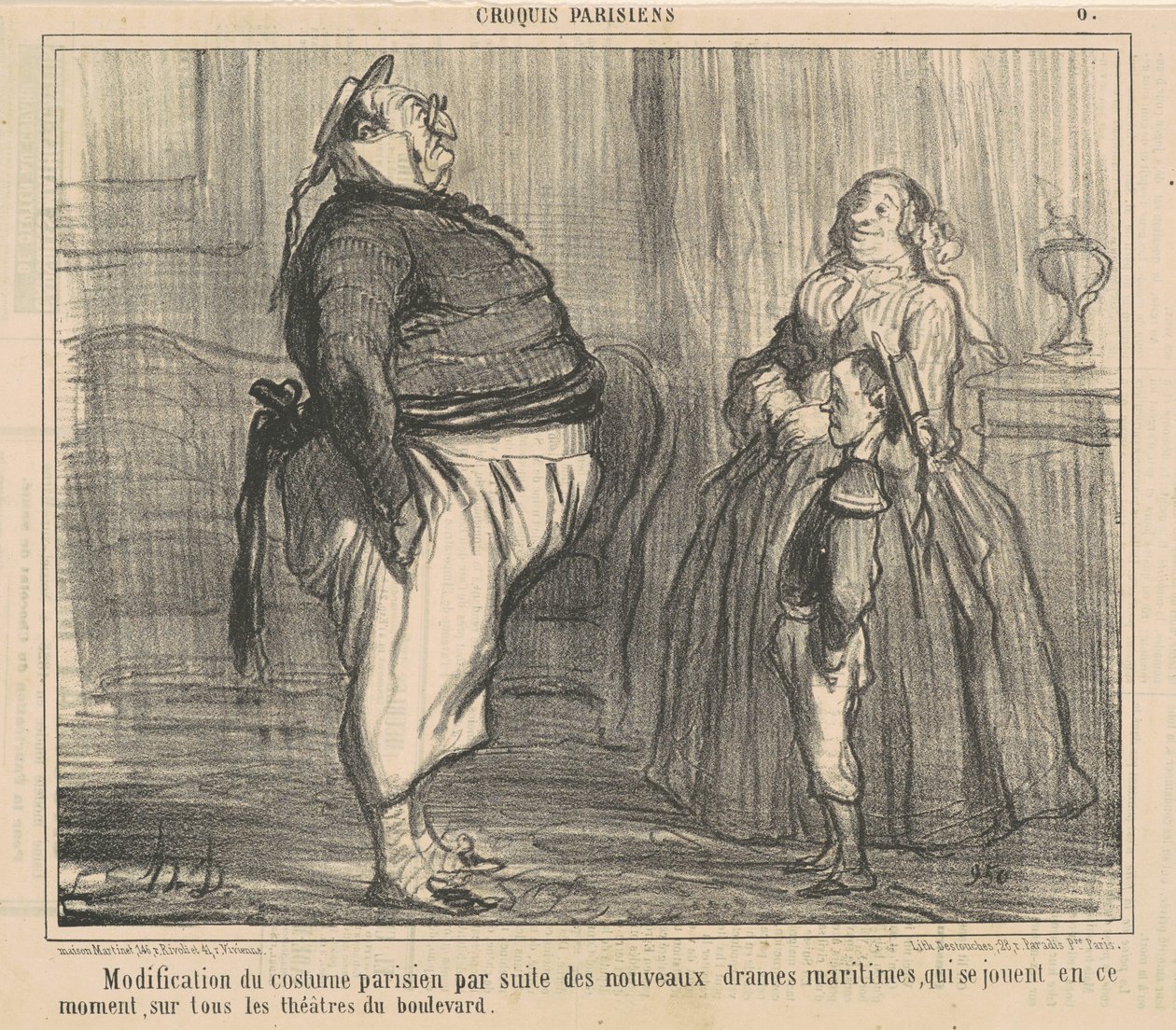 Paris kostümünün modifikasyonu... by Honoré Daumier
