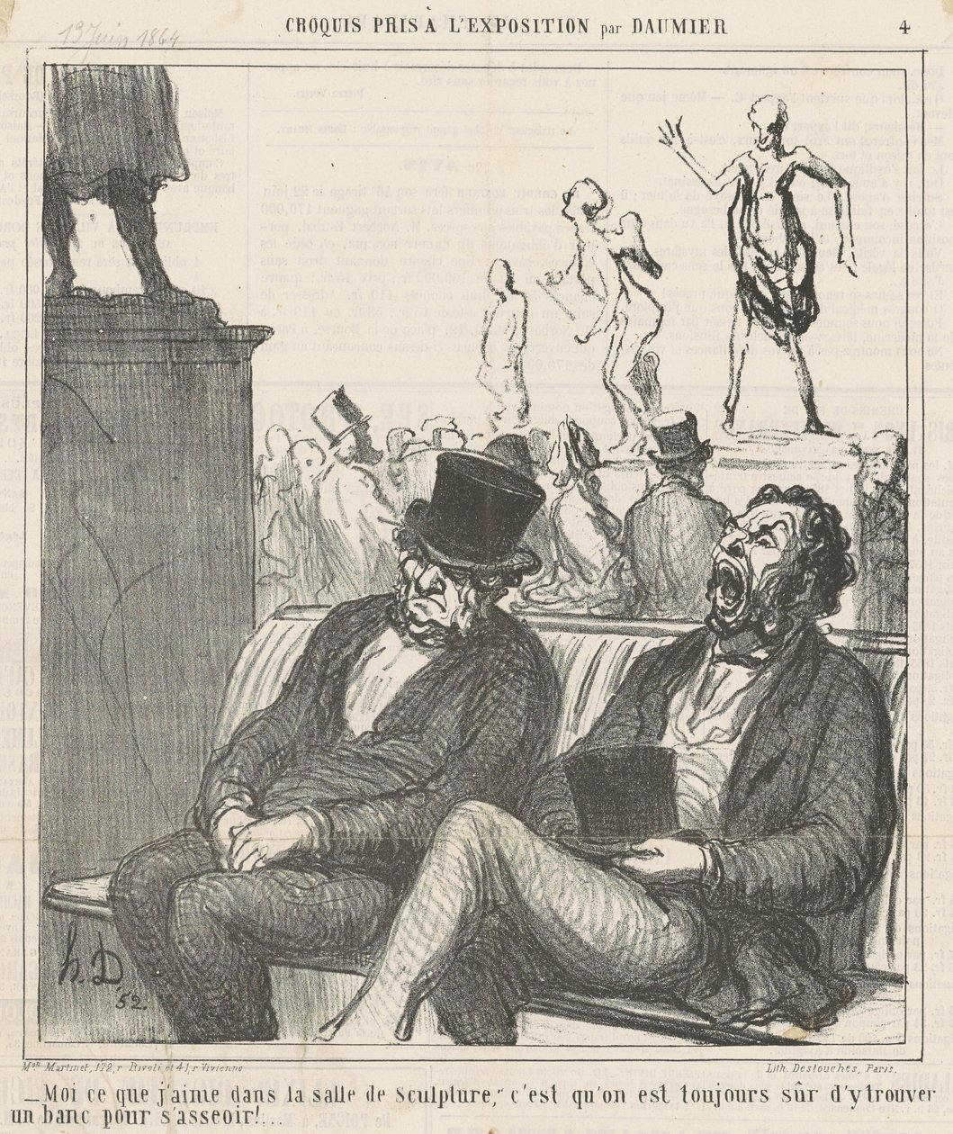 Heykel odasında sevdiğim şey... by Honoré Daumier