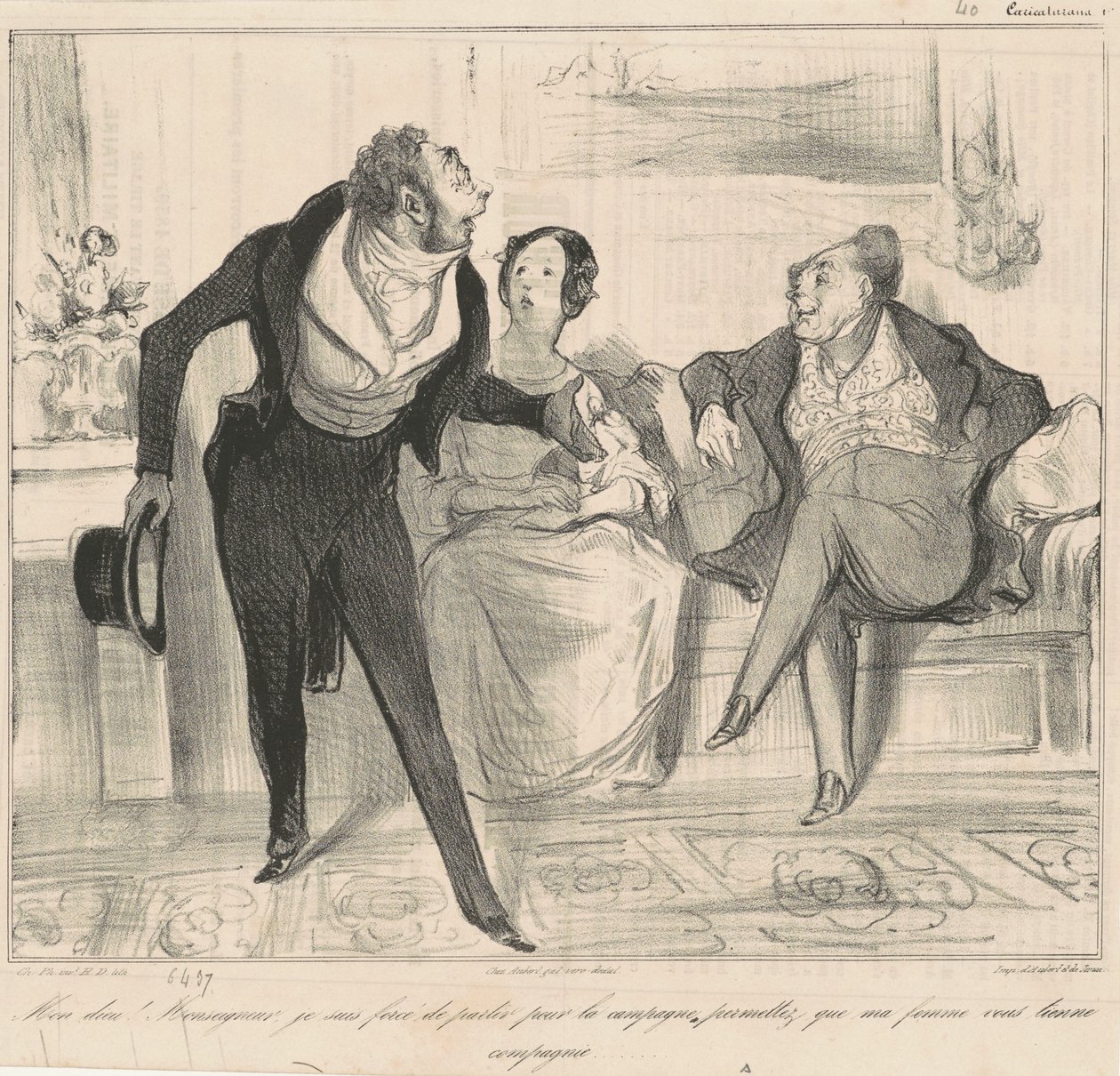 Tanrım! Efendim, ben... by Honoré Daumier