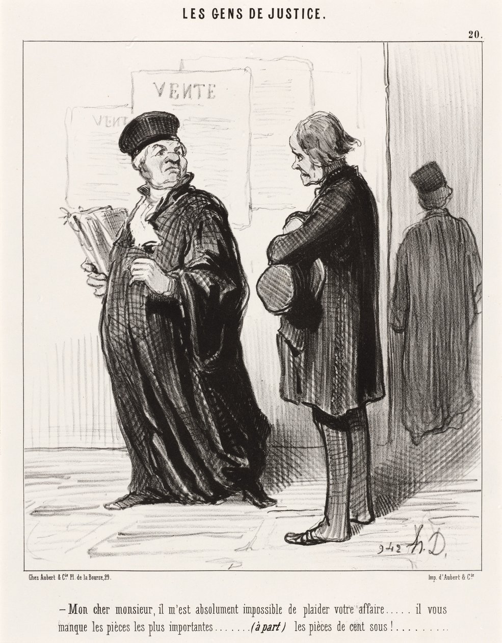 Sevgili efendim... davanızı savunmak imkansız by Honoré Daumier