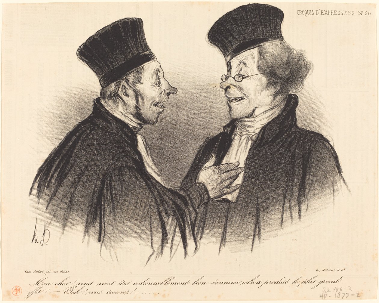 Sevgilim! takdire şayan bir şekilde... bayıldın... by Honoré Daumier