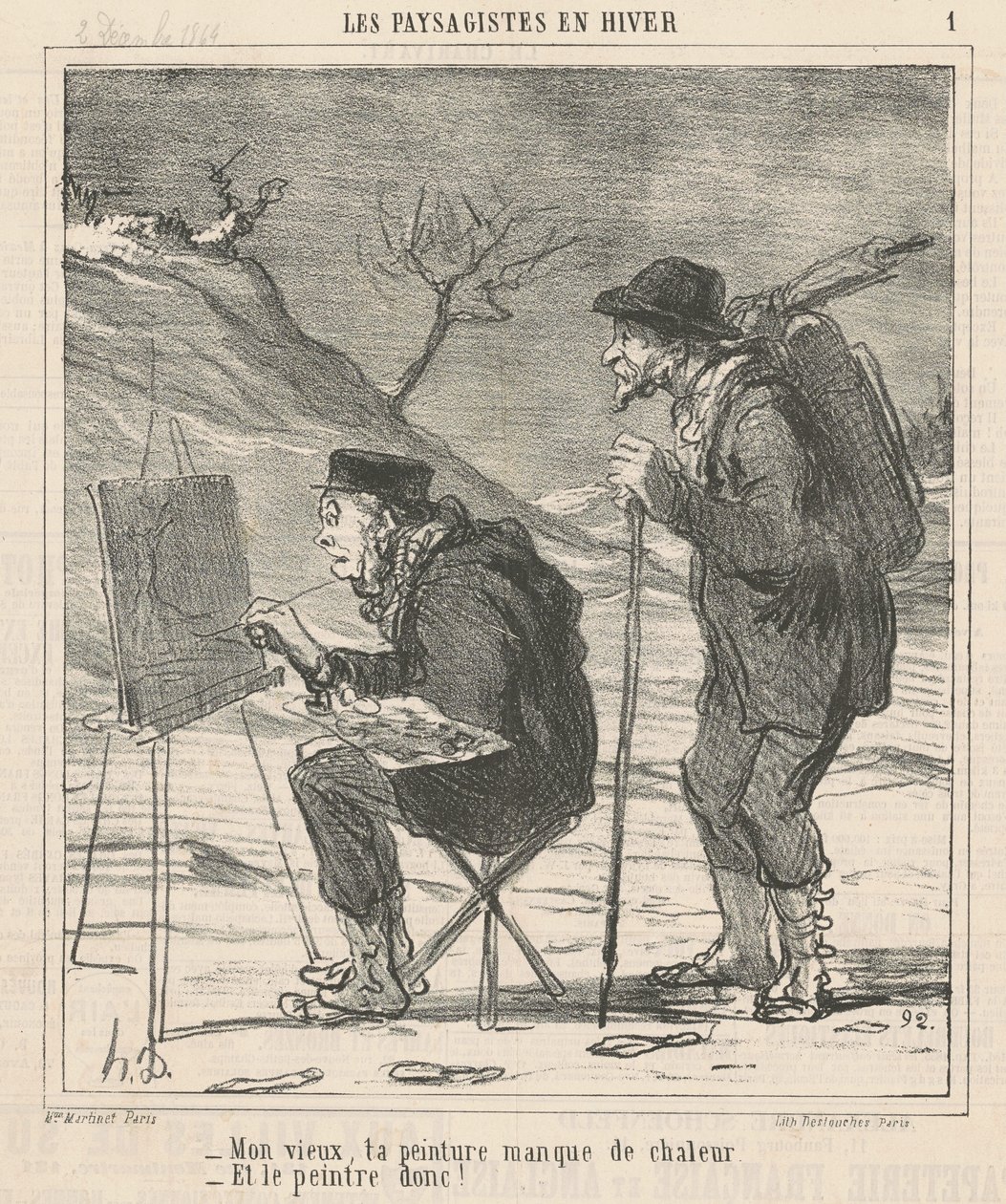 Dostum, resmin sıcaklıktan yoksun... by Honoré Daumier