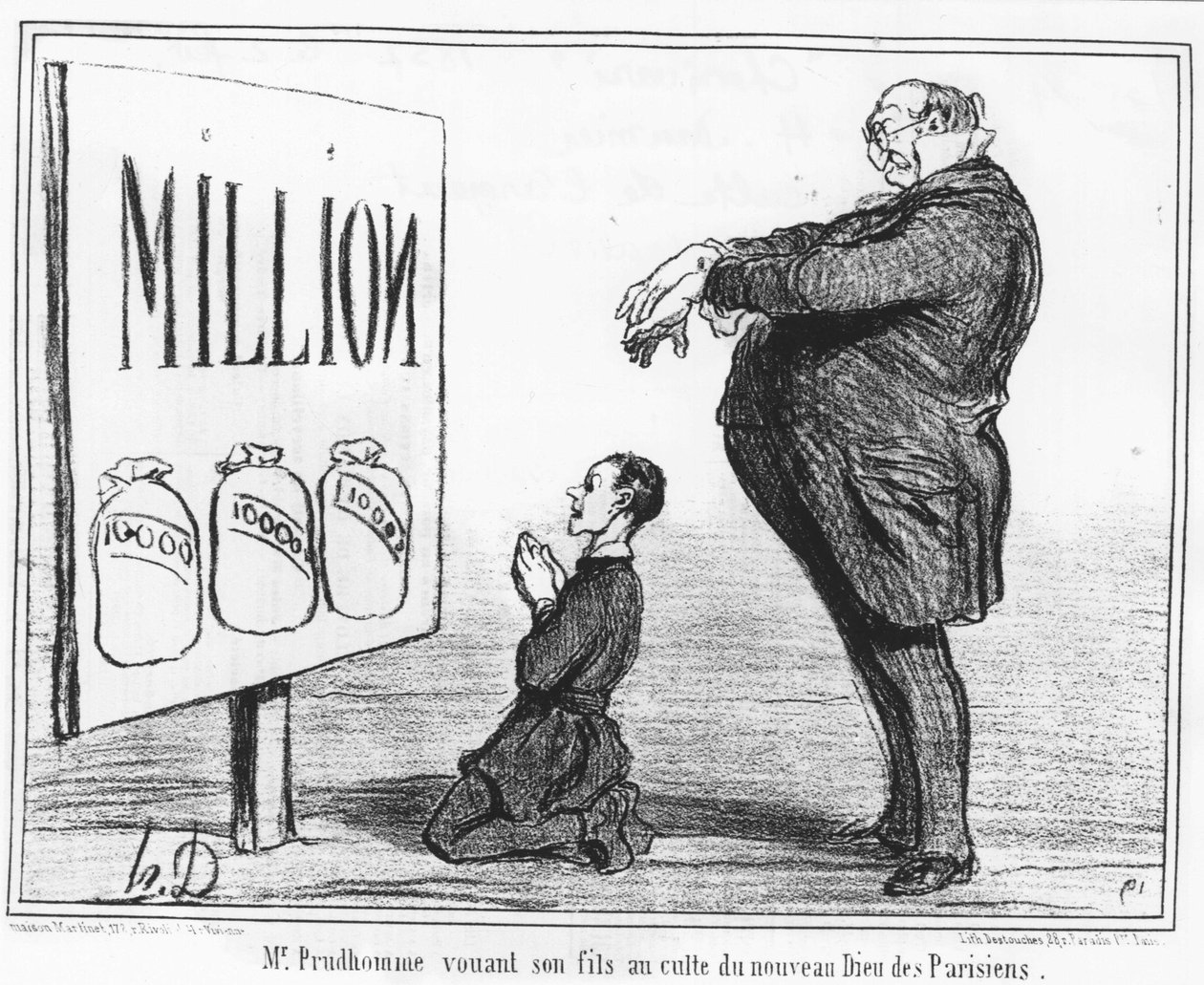 Mösyö Prudhomme, oğlunu Parislilerin yeni Tanrısı kültüne adadı: Honore Daumier