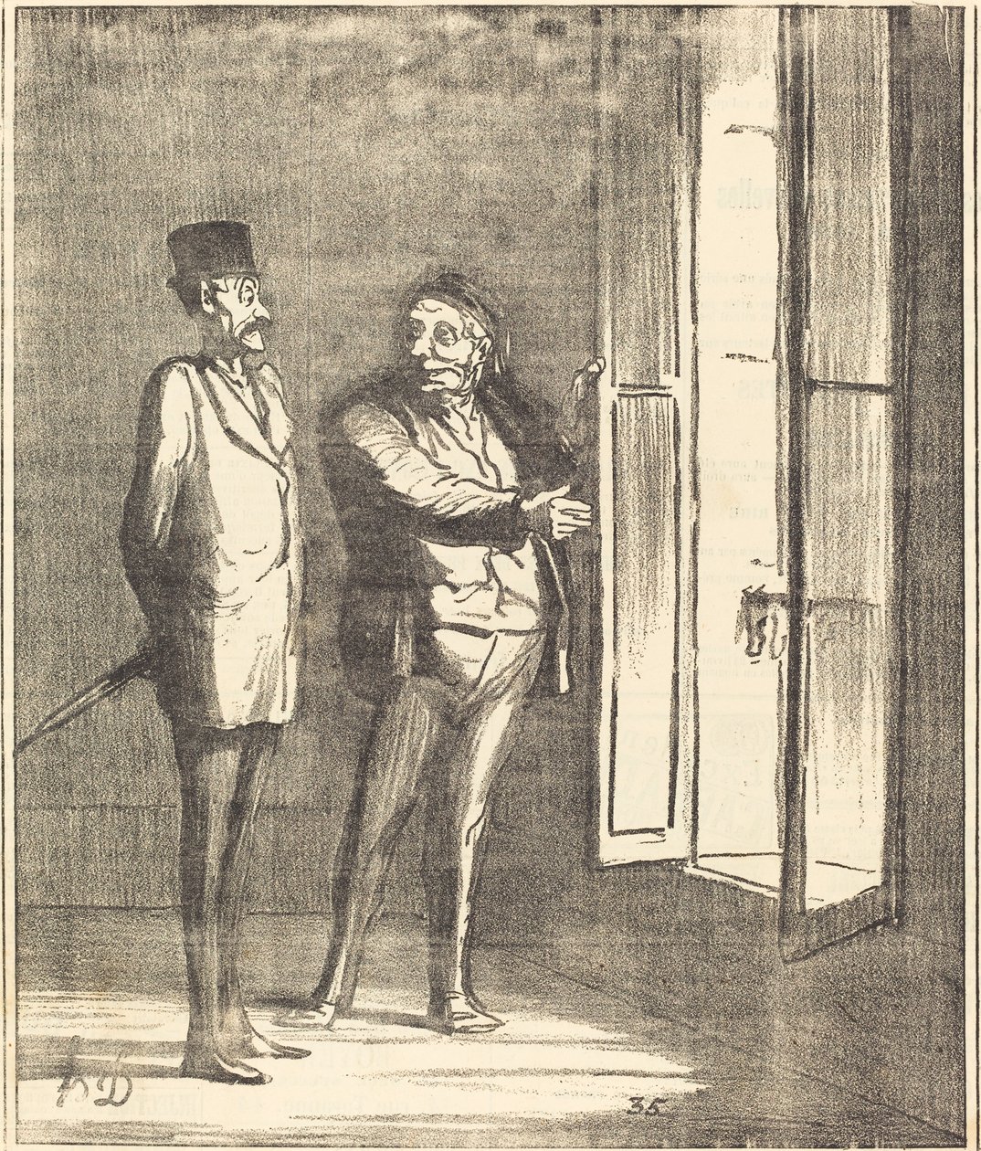Efendim burada iyi olacak... by Honoré Daumier