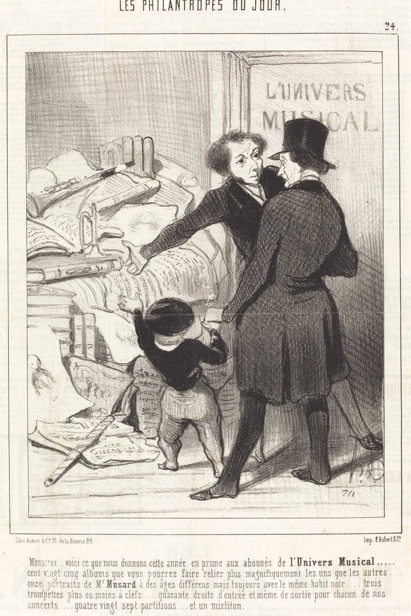 Efendim... işte verdiğimiz şey... bonus olarak... by Honoré Daumier