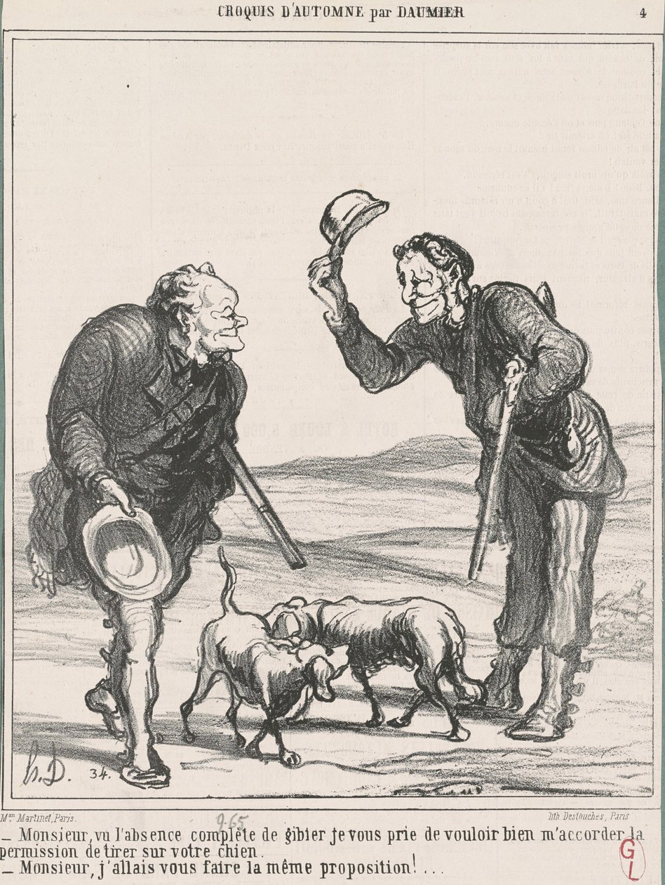 Efendim, tam yokluk göz önüne alındığında... by Honoré Daumier