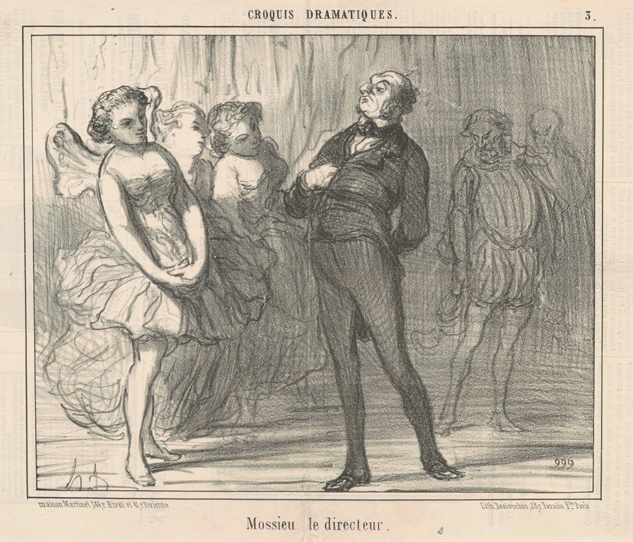 yönetmen Mossieu by Honoré Daumier