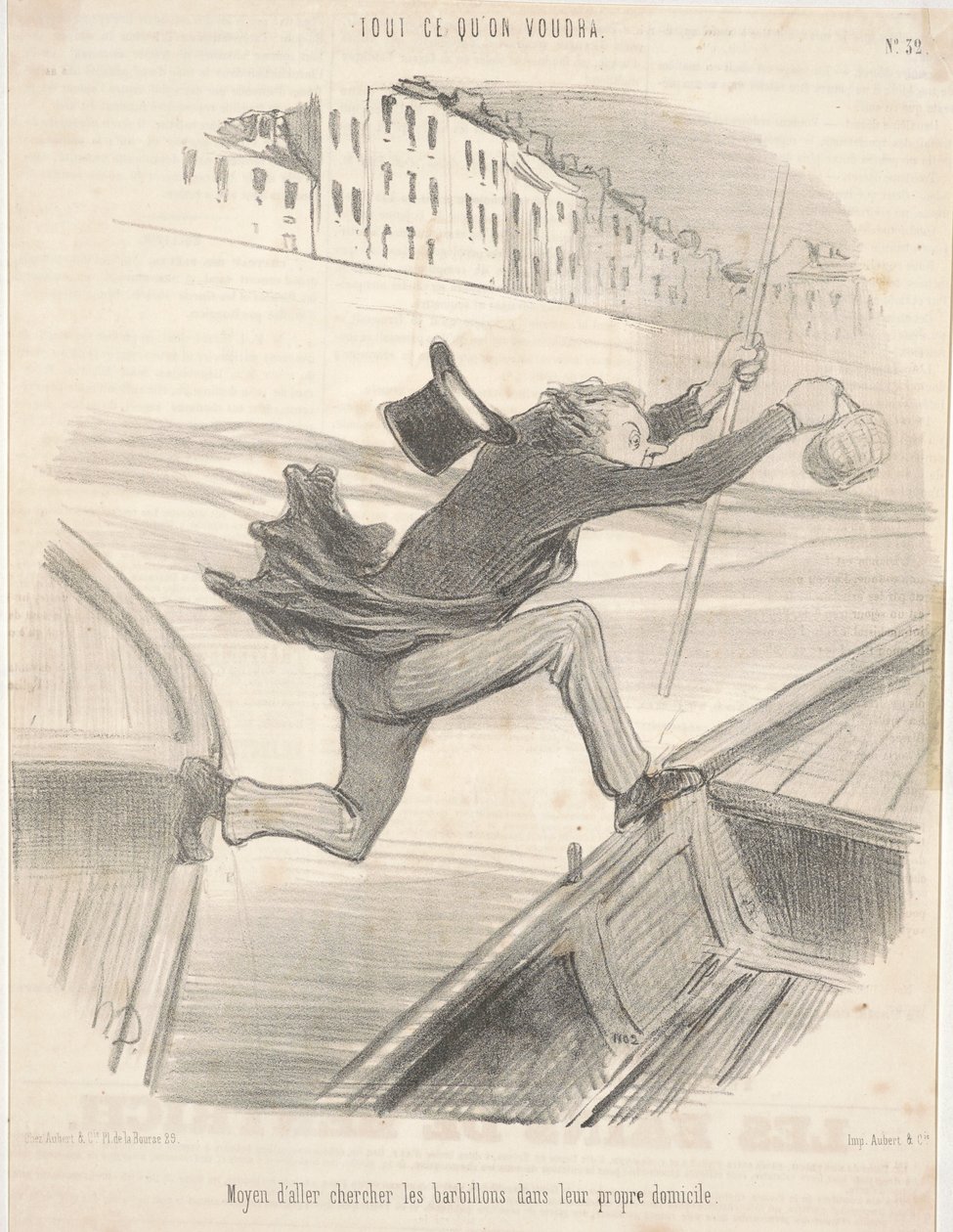 Bıyıkları kendi evlerinde getirme yolları by Honoré Daumier