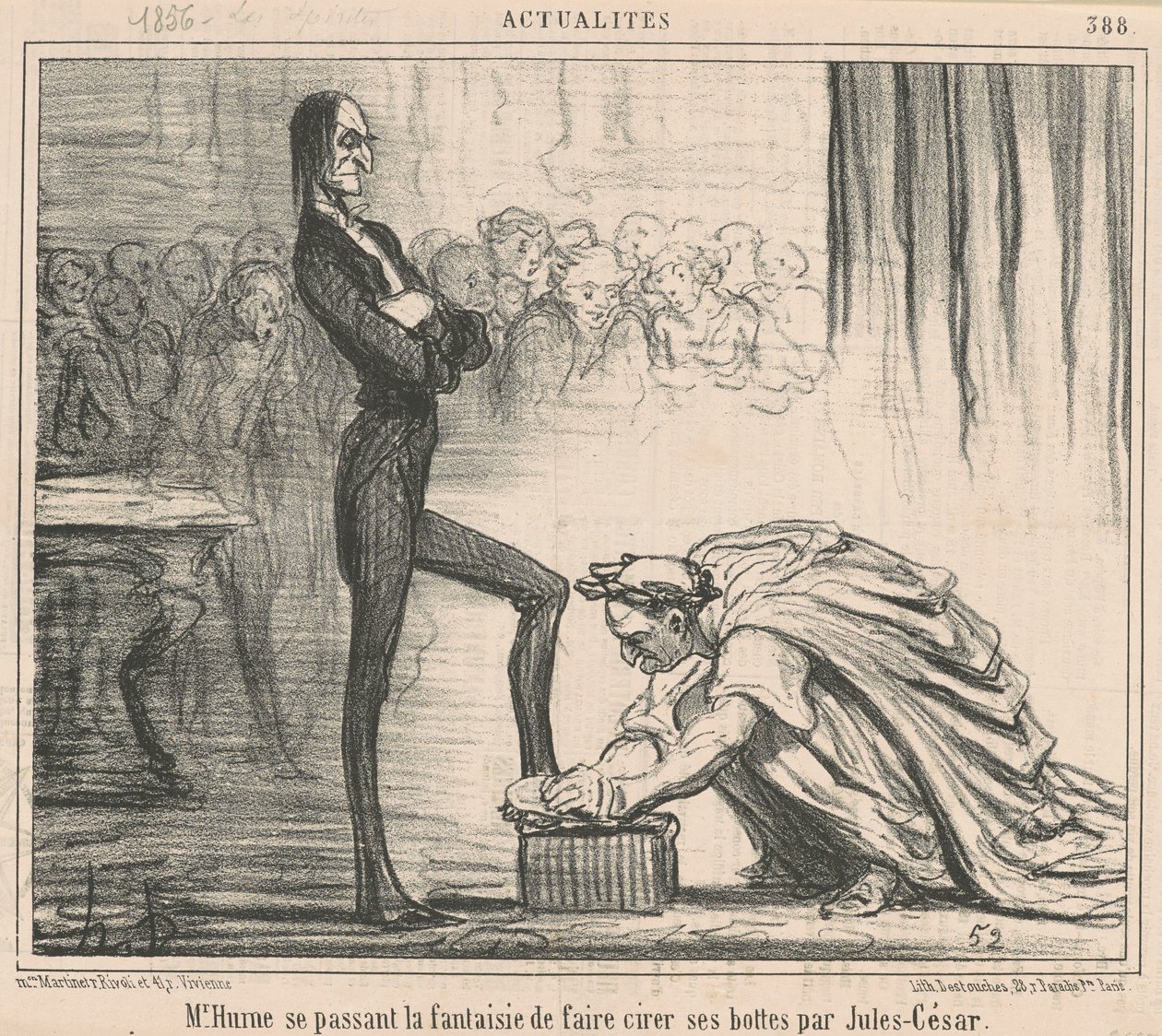 Bay Hume rol yapıyor... by Honoré Daumier