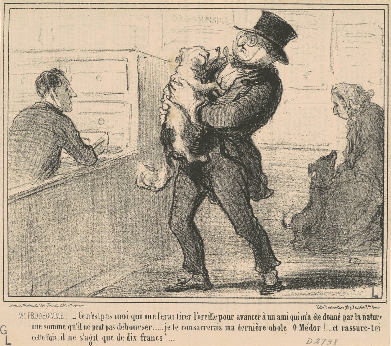 Bay Prudhomme...kendimi yapacak olan ben değilim... by Honoré Daumier