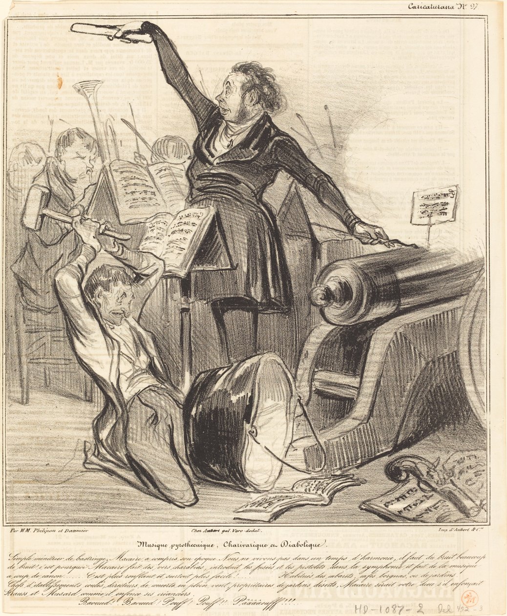 Piroteknik, Karizma ve Şeytani müzik by Honoré Daumier