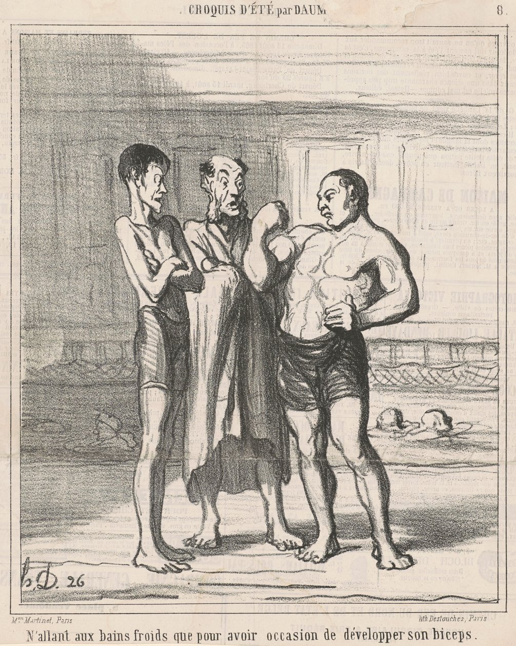 Sadece soğuk banyolara gitmek... by Honoré Daumier