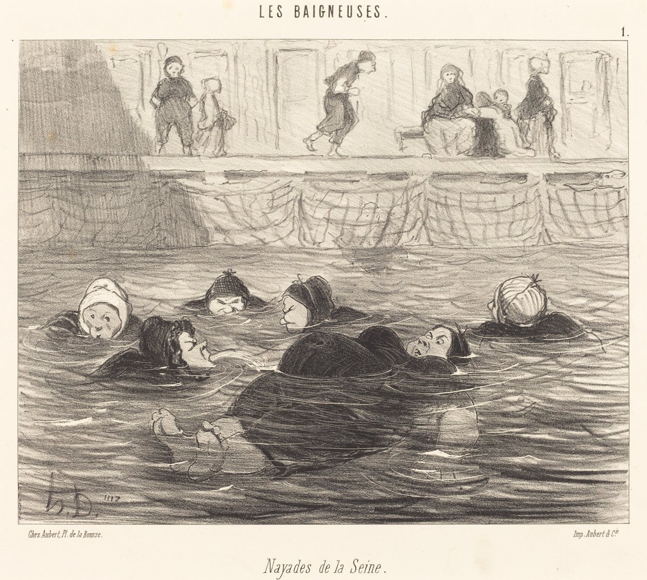 Nayades de la Seine (Seine Deniz Perileri) by Honoré Daumier