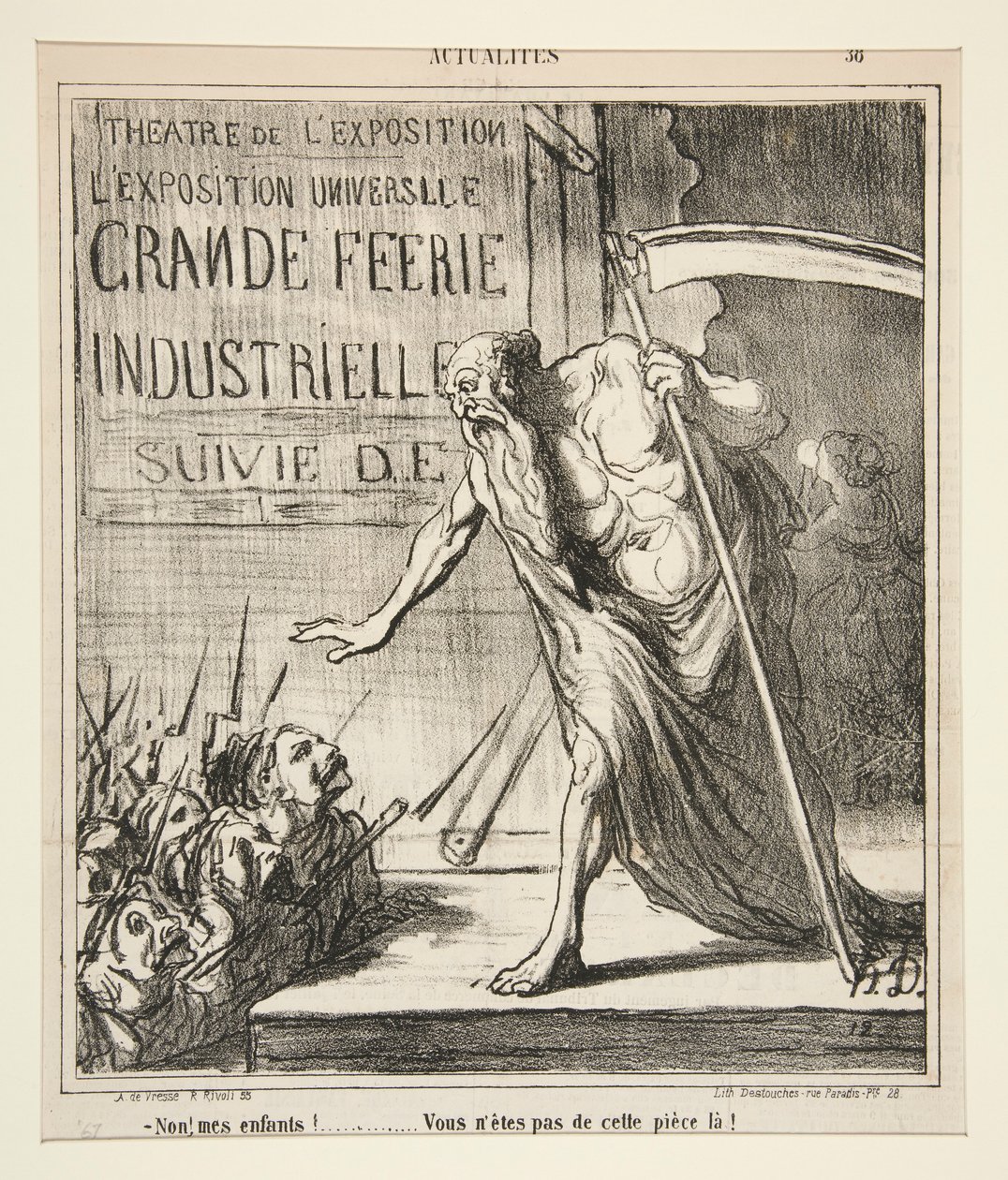 Hayır! benim çocuklarım! by Honoré Daumier