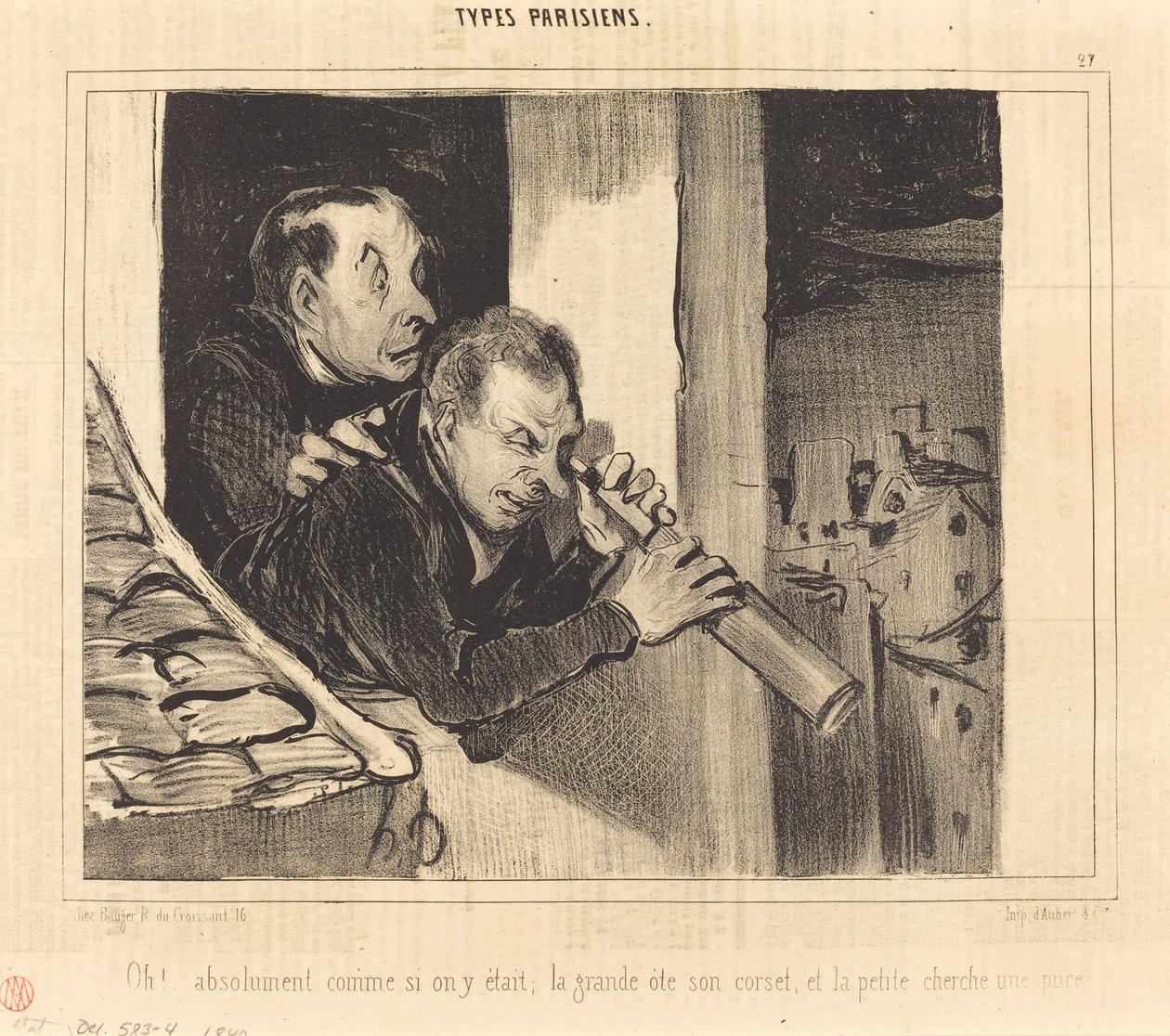 Ah!... kesinlikle oradaymışız gibi; büyük olan... by Honoré Daumier